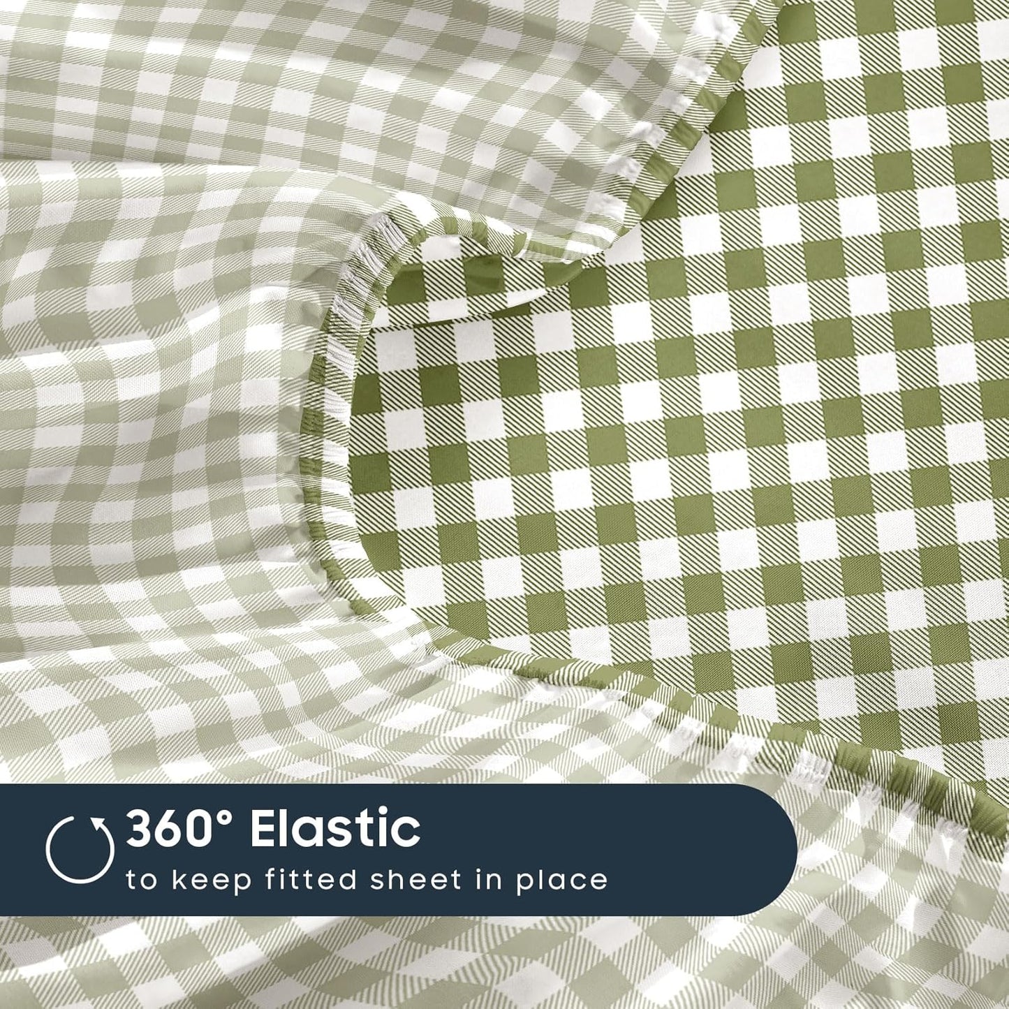 Wake In Cloud Gingham Bed Sheets Set: A Cozy Addition to Your Dorm Room