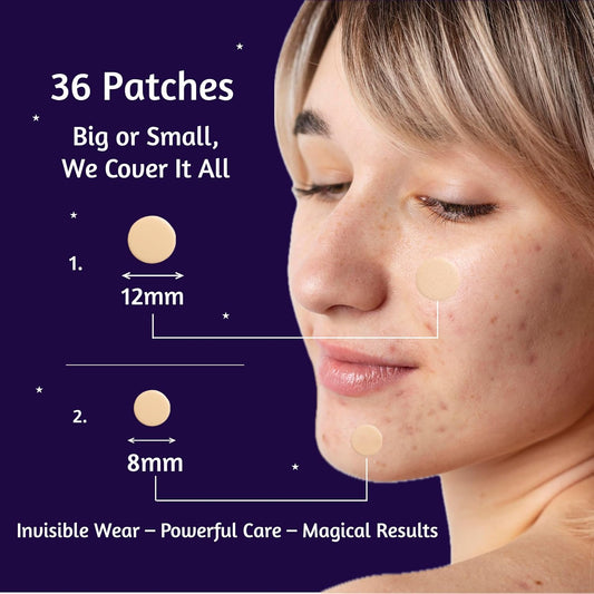 LYIO MAGICAL PATCH – 36 Ultra-Thin Blemish Dots | Breathable Hydrocolloid Patches, Gentle on All Skin Types for Clearer-Looking Skin, Invisible Under Makeup