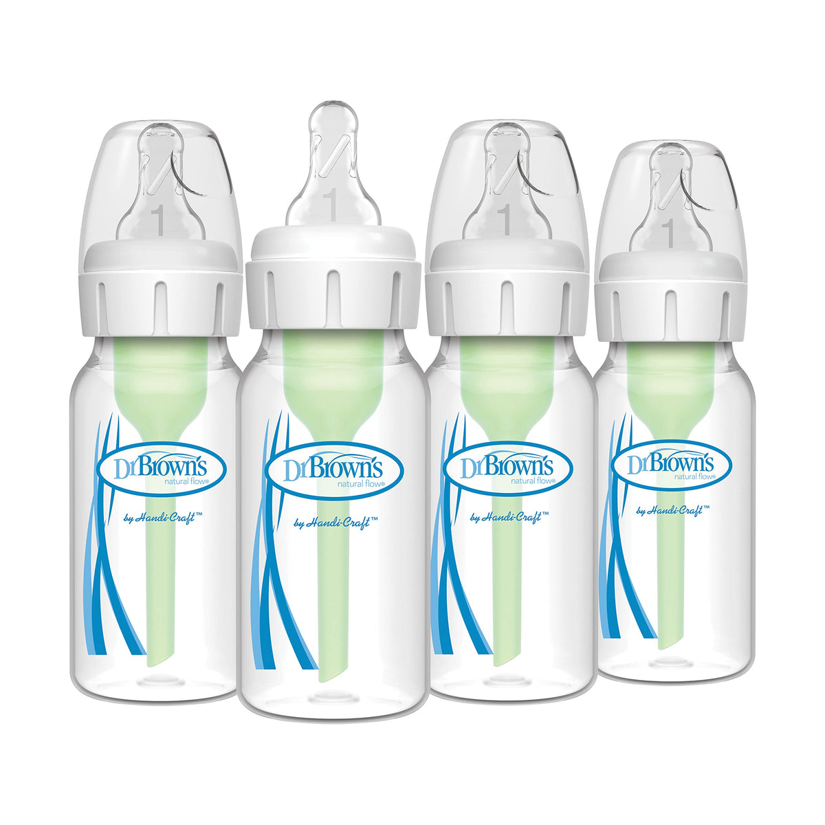 Dr. Brown's Natural Flow Anti-Colic Options+ Narrow Baby Bottle, 8 Ounce 250 ml 4 pack