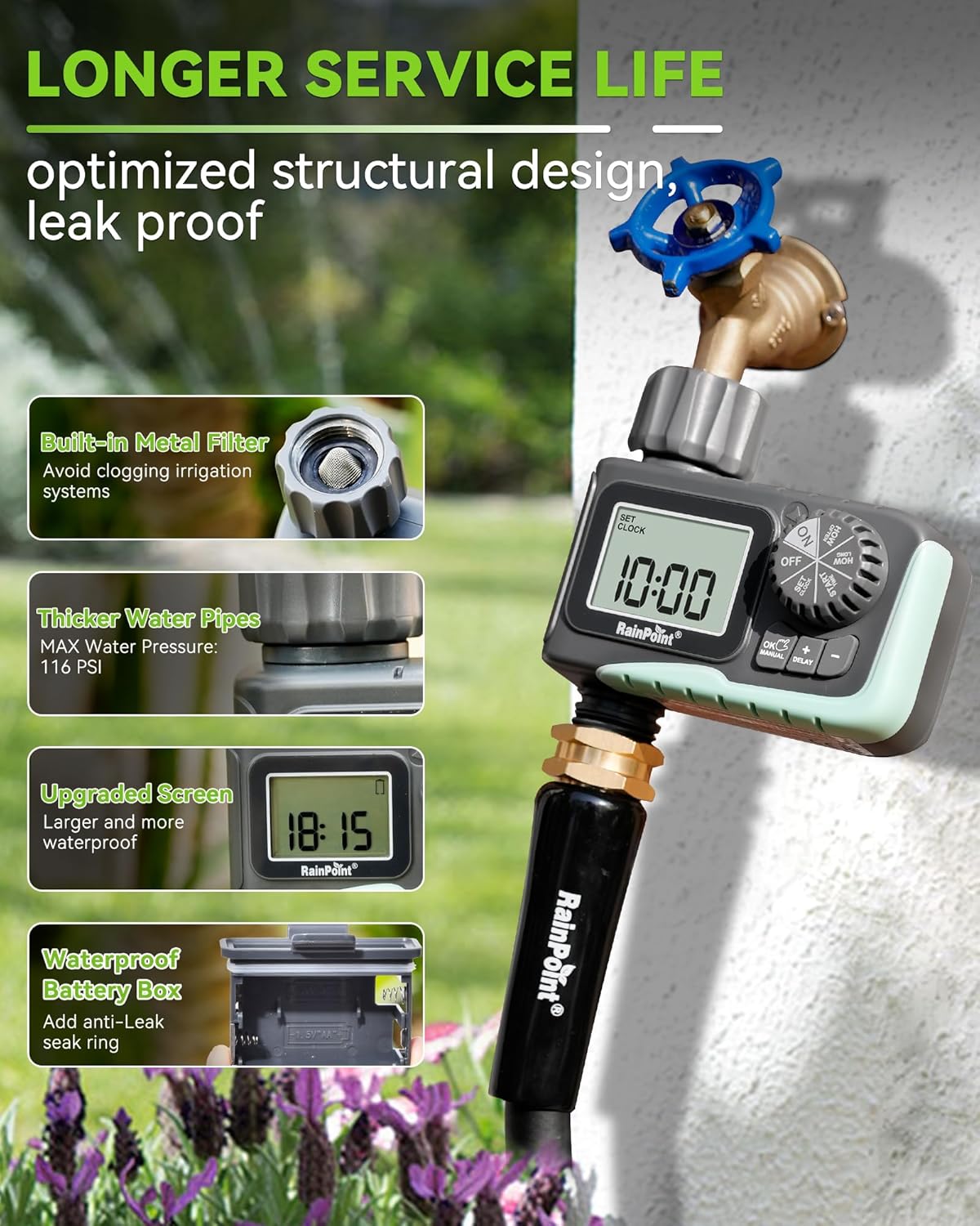 RAINPOINT Sprinkler Timer: A Game-Changer for Your Lawn and Garden