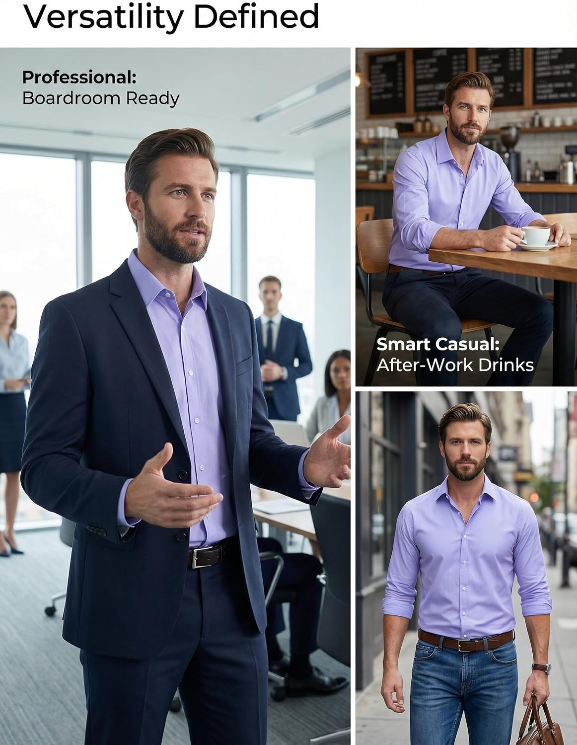 Beninos Men's Dress Shirts: A Solid Choice for Formal and Business Casual Occasions
