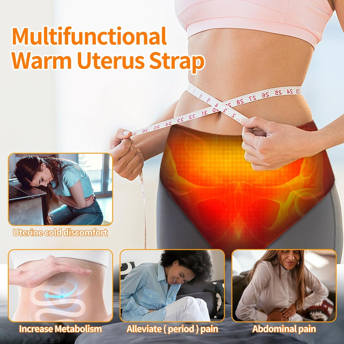 Period Heating Pad, Heating Pad for Period Cramps Massager for Women, with 3 Vibration and Heat Settings, New Upgrade Menstrual Heating Pad for Abdomen Pain and Cramps Relief