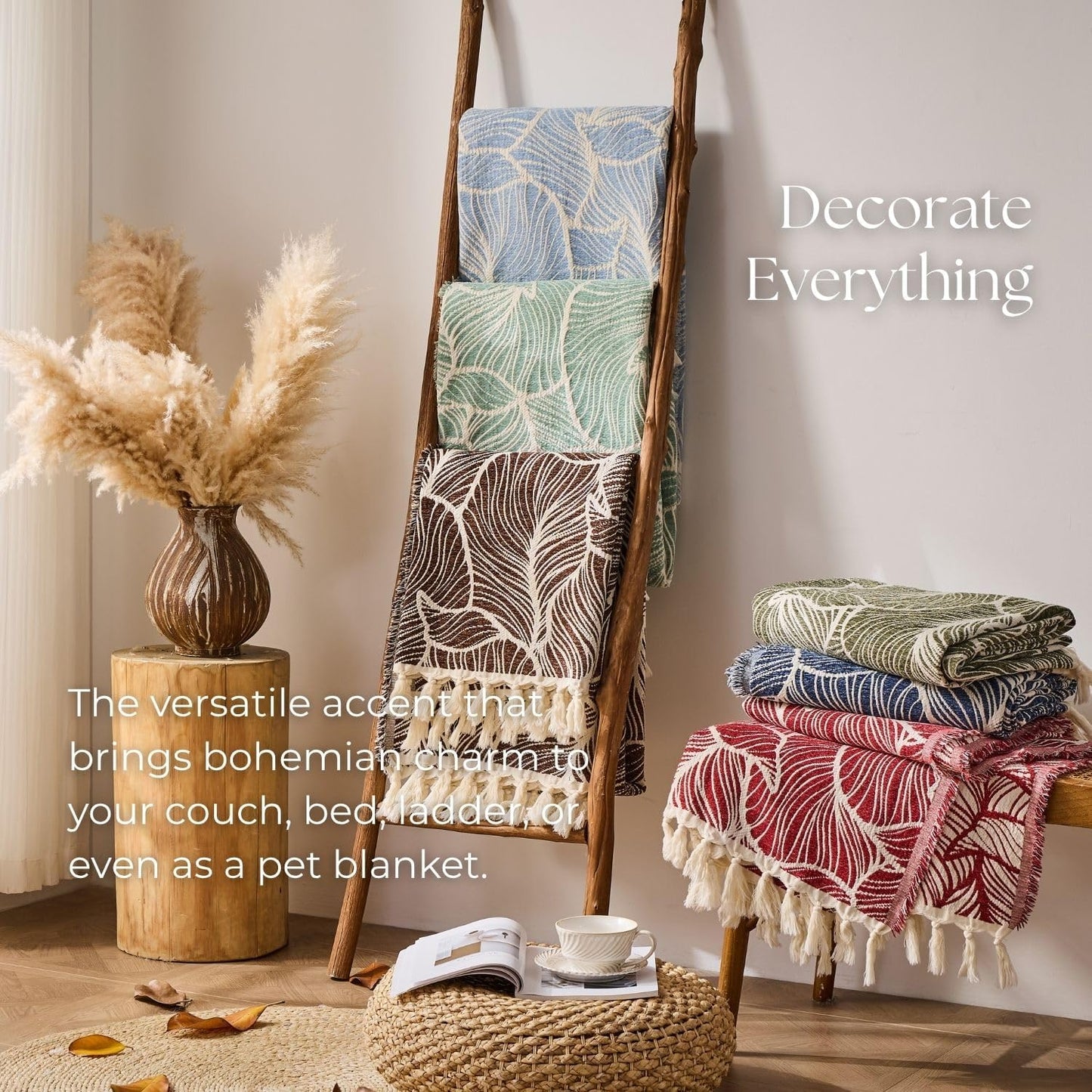 Cozy Up with the DOWN HOME Chenille Cotton Throw Blanket
