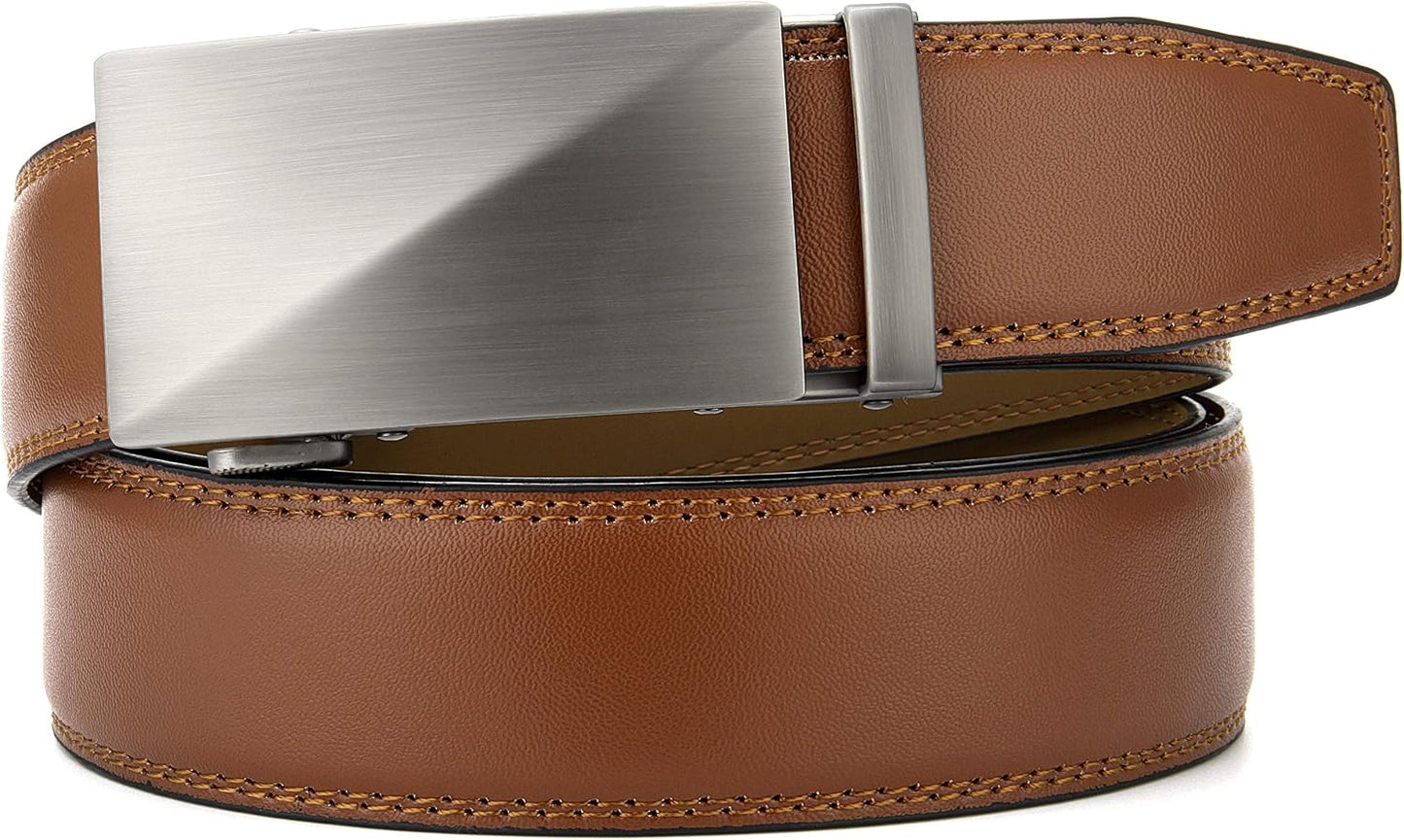 CHAOREN Mens Belt Leather Belts for Men Ratchet Belt, Customizable Fit (35mm)