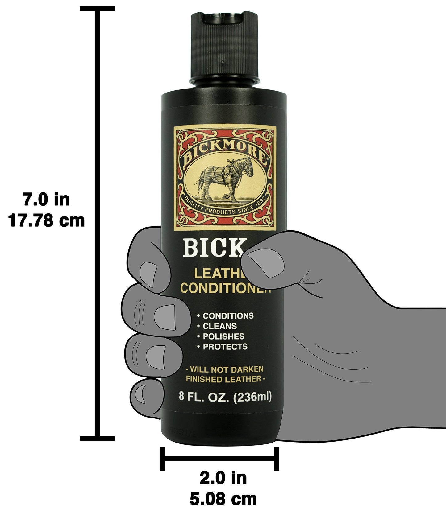 Bickmore Bick 4 Leather Conditioner 8 oz - Cleaner & Conditioner - Restore Polish & Protect All Smooth Finished Leathers