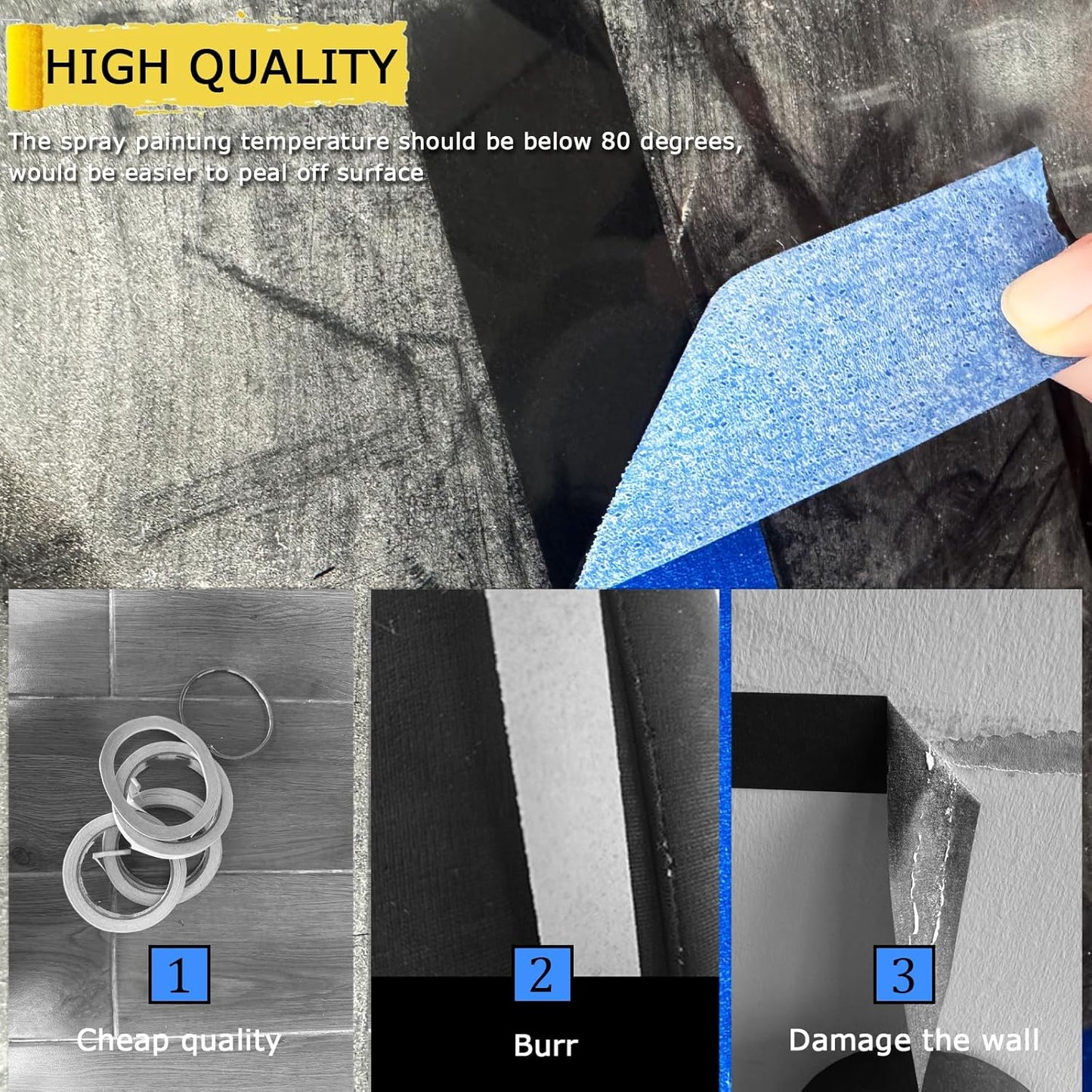 4 Rolls of Premium Painters Tape for Your Next DIY Project