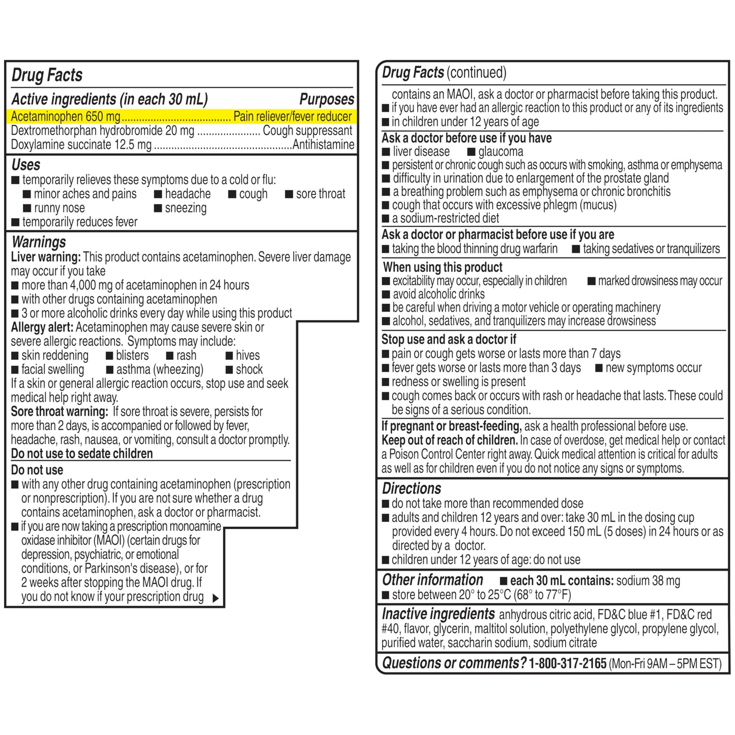 Coricidin HBP Maximum Strength Cold & Flu Day & Night Sugar-Free Liquid Twinpack,Decongestant-Free Cold Medicine for Adults with High Blood Pressure -12 Fl Oz,2 Count (Pack of 2)