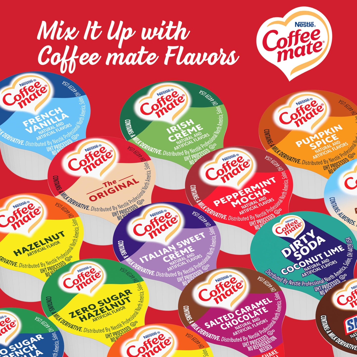 Nestlé Coffee mate Kaffeeweißer, Original, flüssige Einzelportionen, milchfrei, ungekühlt, 0,375 fl oz Becher (360er Pack)