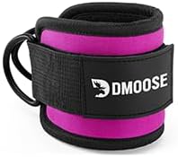 DMoose Ankle Strap for Cable Machine - One Size Fit with Premium Padding, Workout Kickback Ankle Cuffs, Ankle Bands for Working Out, Booty Workouts, Leg Extension, Hip Abductors & Lower Body Exercises