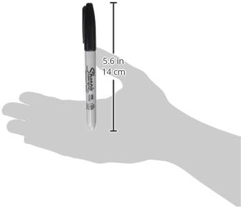 Sharpie Permanentmarker, feine Spitze, Schwarz, 12 Stück