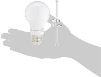 Amazon Basics Soft White LED Light Bulb, A19, 40 Watt Equivalent, Energy Efficient 6W, E26 Standard Base, 2700K, Non-Dimmable, 10,000 Hour Lifetime, 6-Pack