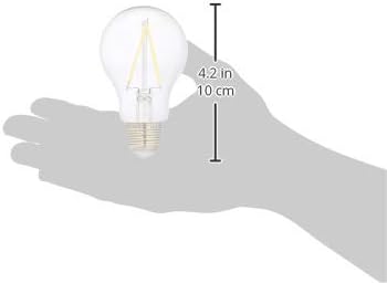 Amazon Basics Soft White LED Light Bulb, A19, 40 Watt Equivalent, Energy Efficient 6W, E26 Standard Base, 2700K, Non-Dimmable, 10,000 Hour Lifetime, 6-Pack