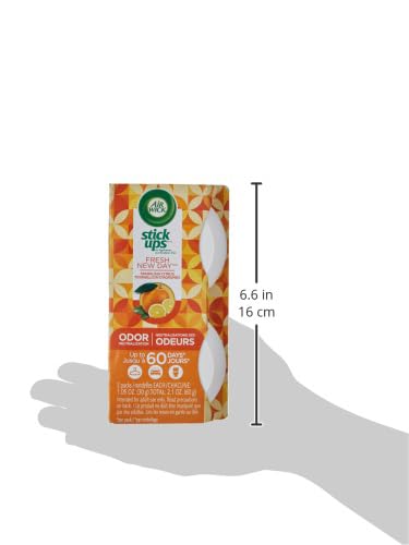 Airwick Stick Ups Air Freshener, Sparkling Citrus,Small Space Odor Eliminator, 2 Count