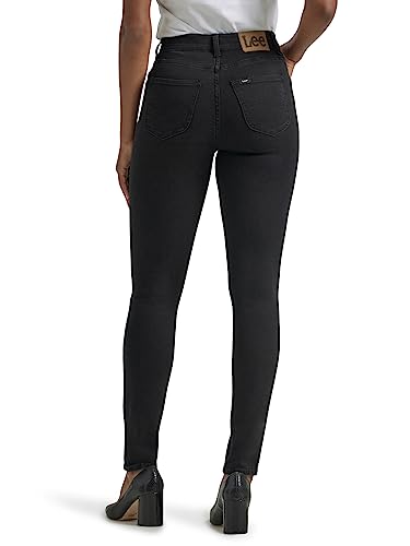Lee Damen Ultra Lux Comfort mit Flex Motion Skinny Leg Jeans mit Ever Fit, Schwarz, 10