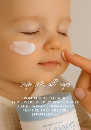 Derma Barrier Soothing & Hydrating All-in-One Gel Cream, Skin Barrier Repair Face Moisturizer with CICA, Panthenol, and Shea Butter, Vegan, EWG Green, Hypoallergenic for Sensitive Skin, 3.52 Oz