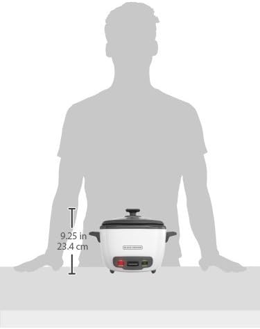 BLACK+DECKER 2-in-1 Reiskocher & Dampfgarer – 6 Tassen Fassungsvermögen, automatische Warmhaltefunktion, antihaftbeschichtete Schüssel, Dampfgareinsatz – Müheloses Kochen