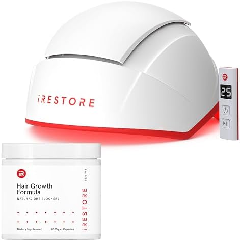 iRestore Root Revival Duo: Hair Growth Supplement and Laser Red Light Therapy for Hair Growth Device