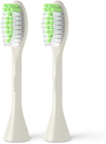 Philips One by Sonicare Ersatzbürstenköpfe, 2er-Pack, Schwarz, Kompatibel mit Philips One elektrische Zahnbürste, BH1022/06