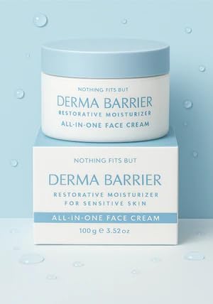 Derma Barrier Soothing & Hydrating All-in-One Gel Cream, Skin Barrier Repair Face Moisturizer with CICA, Panthenol, and Shea Butter, Vegan, EWG Green, Hypoallergenic for Sensitive Skin, 3.52 Oz