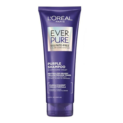 EverPure Sulfate-Free Lila Shampoo zur Nuancierung von blondem, gebleichtem, braun gefärbtem, silbernem und grauem Haar, mit violetten Pigmenten, 200 ml