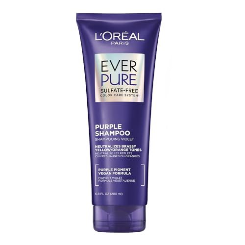 Champú Morado Sin Sulfatos EverPure para Matizar el Cabello Rubio, Decolorado, Castaño con Reflejos, Plateado y Gris, Con Pigmentos Morados, 200ml