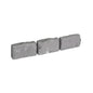 EasyFlex No-Dig Landscape Edging with Anchoring Spikes, 2.7 in Tall Decorative Stone-Look Garden Border, 15 Foot Kit, Brown