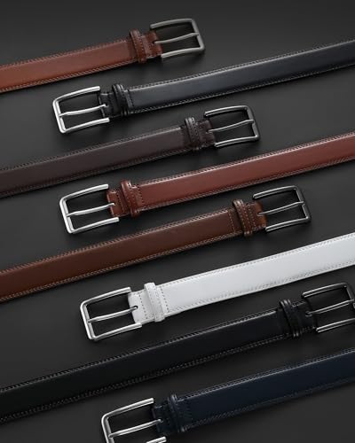 CHAOREN Men's Leather Belt - 1 3/8" Dress Belt for Business & Casual Wear