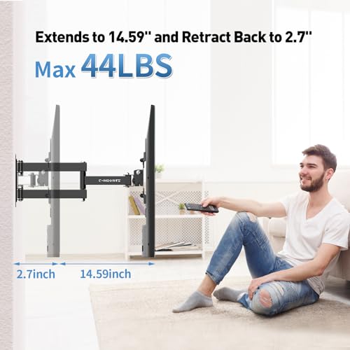 Vollbewegliche TV-Wandhalterung mit Schwenk-, Auszugs- und Neigefunktion für die meisten 13-42 Zoll LED LCD Flachbildfernseher & Monitore, bis zu 20 kg belastbar, max. VESA 200x200mm