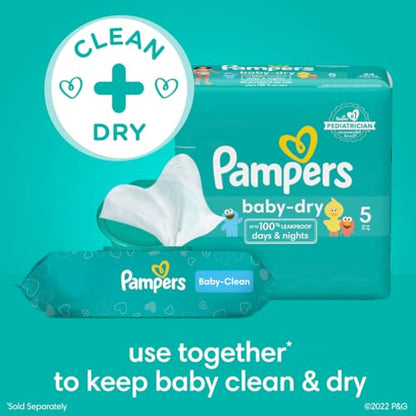 Pampers Baby-Feuchttücher, Complete Clean, Baby Fresh Duft, reinigt sanft von Kopf bis Fuß, 216 Stück (3 Packungen mit wiederverschließbarem Deckel)