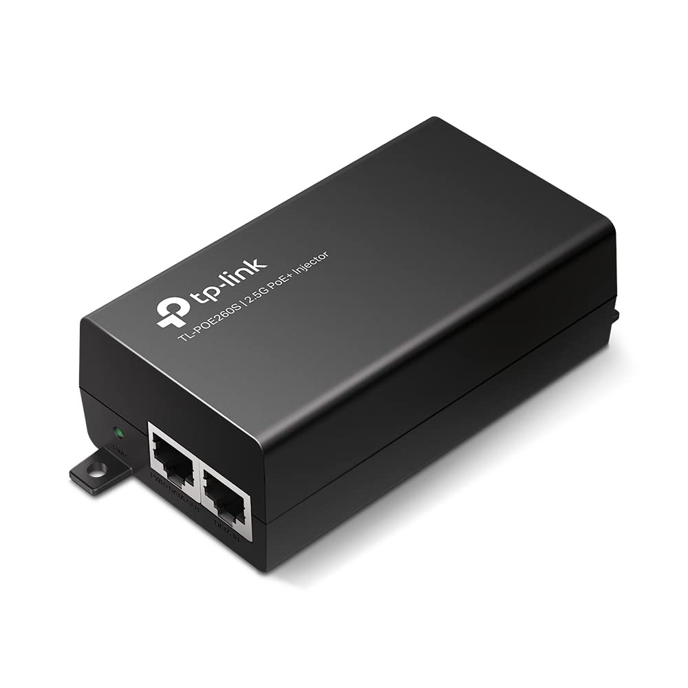 TP-Link Omada 2.5GE PoE+ Injector | Non-PoE to PoE Adapter | 802.3at/af Compliant | Up to 30W | Wall Mountable | Plug&Play | Up to 100m(328 ft) | UL Certified(POE260S)