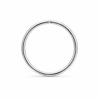 LUCKYJEWUS Small Thin Gold or Sterling Silver Nose Ring Hoop for Women, Tiny Nose Piercing jewelry