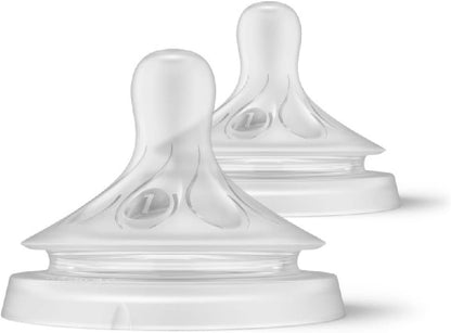 Philips Avent Natural Response Nipples, Extra Slow Flow (Flow 1), 2-pack, SCY961/02