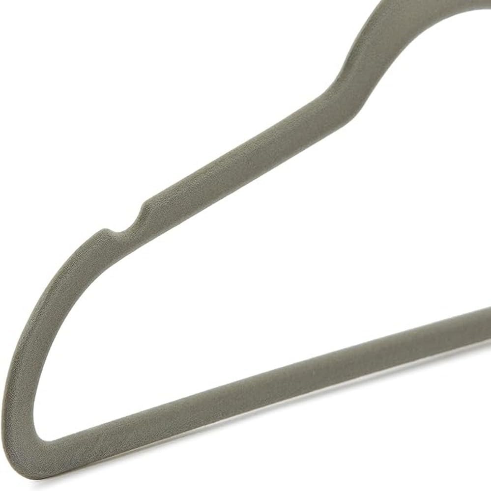 Amazon Basics Samtkleiderbügel für Anzüge – 30er-Pack, Schwarz