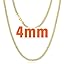 4mm-14k Gold Plated