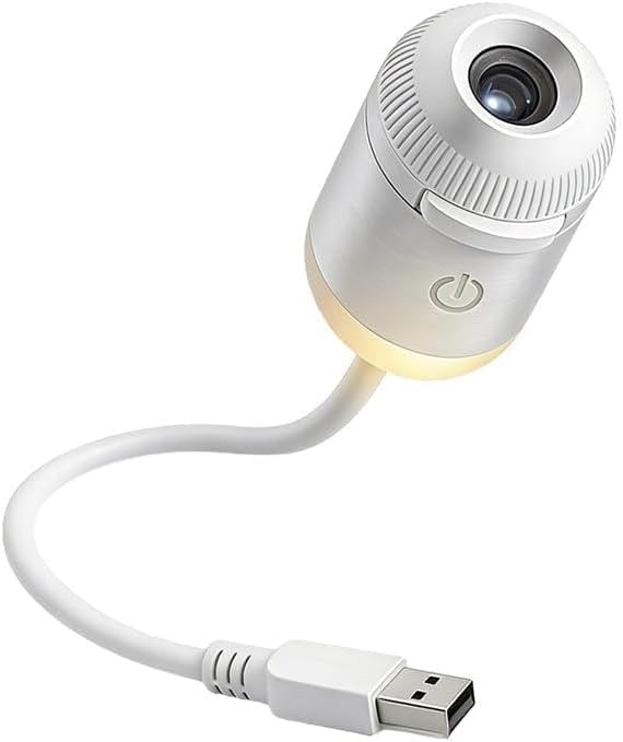 2-in-1 Galaxy Projector Night Light, USB Star Projector with Adjustable Brightness, Mini Galaxy Light Projector for Bedroom Ceiling Wall Room Decor (24 Projection Films)