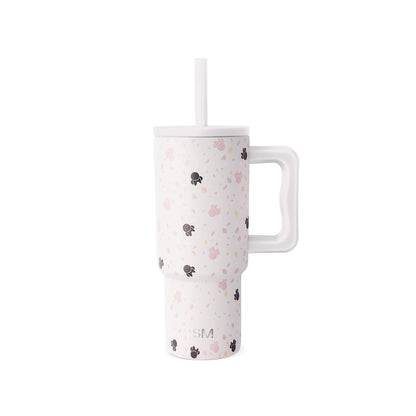 Simple Modern Kids 24 oz Tumbler with Handle and Silicone Straw Lid | Spill Proof and Leak Resistant | Reusable Stainless Steel Bottle | Gift for Kids Boys Girls | Trek Collection | Paradise Bay Mix