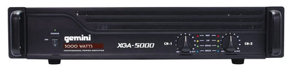 Gemini Professional 1300W 2-Channel Power Amplifier – High-Powered DJ & PA Audio Amp with XLR/RCA Inputs, Bridge Mode, Built-in Protection & Cooling for Live Sound & Installations (XGA-5000)