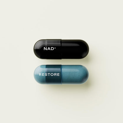 Tally Health Super NAD+ Bundle - Restorative Sleep + Cellular Energy & DNA Repair with Restore (30-Day Supply, 90 Caps) + NAD+ (30-Day Supply, 60 Caps)