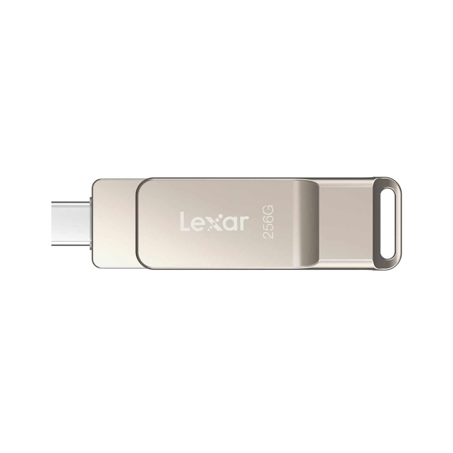Lexar D40E 128GB Dual USB 3.2 Gen 1 Type-C Jump Drive, USB-C Flash Laufwerk Metallgehäuse Drehdesign (Champagne Silber)