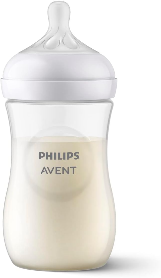 Philips Avent Natural Baby Bottle with Natural Response Nipple (Medium Flow,Flow 3), 9oz, SCY903/01