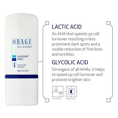 Obagi Medical Nu-Derm Hyperpigmentation Essentials with Clear Fx Cream, Blend Fx Night Cream, & Exfoderm Forte Exfoliator – Brightening & Exfoliating Hyperpigmentation Regimen