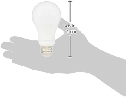 Amazon Basics Soft White LED Light Bulb, A19, 40 Watt Equivalent, Energy Efficient 6W, E26 Standard Base, 2700K, Non-Dimmable, 10,000 Hour Lifetime, 6-Pack
