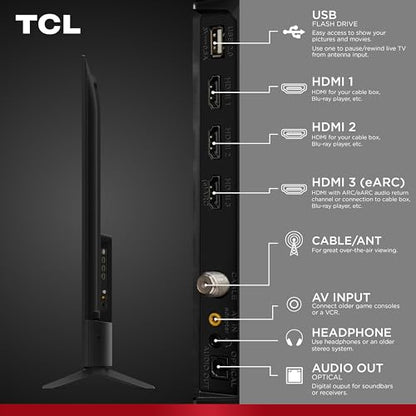 TCL 43-Inch Q6 QLED 4K UHD Smart TV with Fire TV (43Q651F, 2025 Model) Dolby Vision, HDR PRO+, Dolby Atmos, Alexa Built-in with Voice Remote, Apple AirPlay 2 Compatibility, Streaming Television