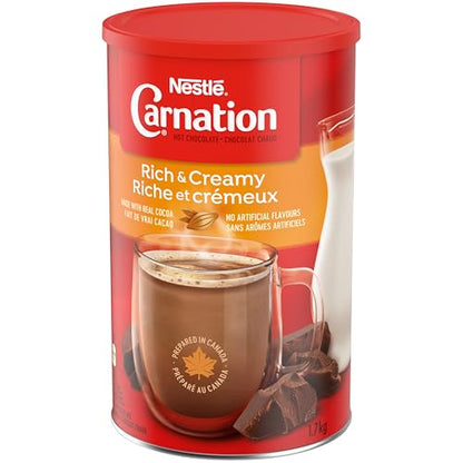 CARNATION Nestle Reichhaltige und Cremige Trinkschokolade, 1,7kg/3.7lbs, Dose, Importiert aus Kanada)