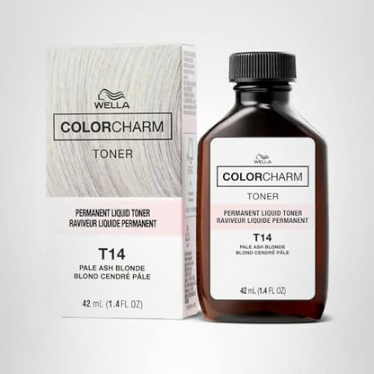 COLORCHARM Permanente Flüssigtönungen | Neutralisiert Gelbstich | Frei von Parabenen | Vegan | T18 Hellstes Aschblond | 41 ml