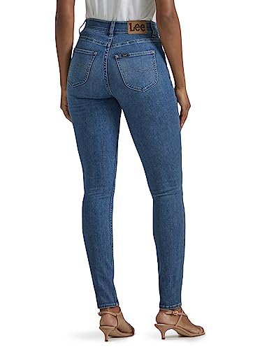 Lee Damen Ultra Lux Comfort mit Flex Motion Skinny Leg Jeans mit Ever Fit, Schwarz, 10