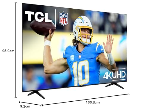 TCL 50 Zoll S4 4K LED Smart TV mit Fire TV (50S450F-CA), Dolby Vision HDR, Dolby Atmos, integriertem Alexa, Apple AirPlay Kompatibilität, UHD Streaming Fernseher, Schwarz