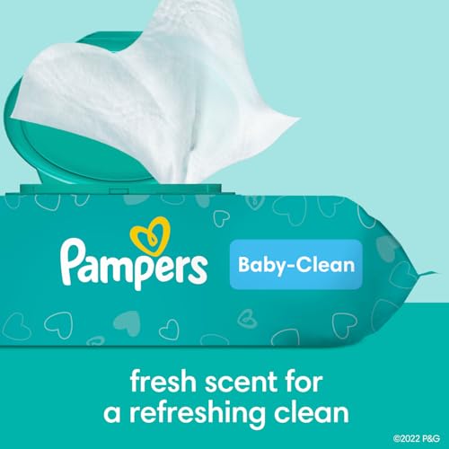Pampers Baby-Feuchttücher, Complete Clean, Baby Fresh Duft, reinigt sanft von Kopf bis Fuß, 216 Stück (3 Packungen mit wiederverschließbarem Deckel)