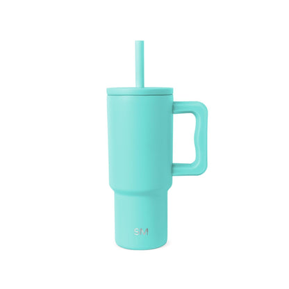 Simple Modern Kids 24 oz Tumbler with Handle and Silicone Straw Lid | Spill Proof and Leak Resistant | Reusable Stainless Steel Bottle | Gift for Kids Boys Girls | Trek Collection | Paradise Bay Mix