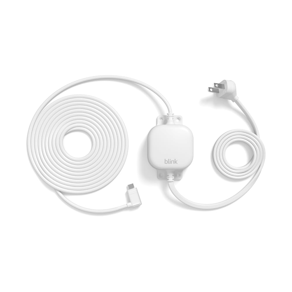Blink wetterfestes 4 m Netzkabel für Blink Mini 2 und 2K+, Blink Arc, Blink Outdoor 4 und 2K+ (Schwarz)